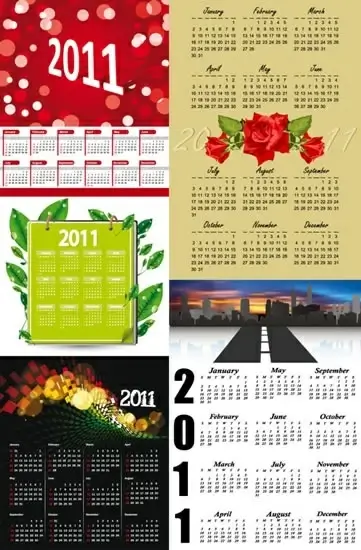2011 calendar templates colorful modern classic design