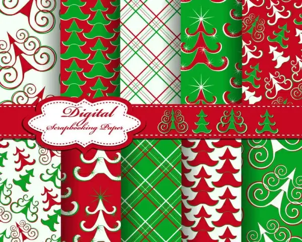 2013 merry christmas pattern elements vector set