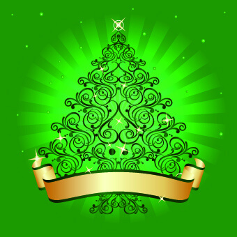 2014 abstract christmas tree design vector