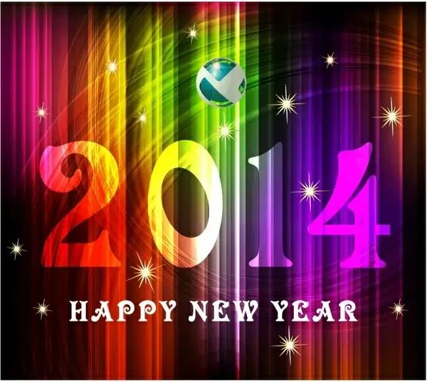 2014 Beautiful New Year Celebration Background