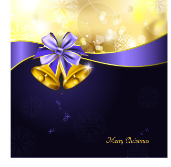 2014 christmas ribbon and bell background