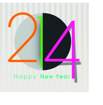 2014 new year design elements vectors