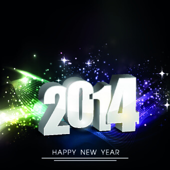 2014 new year holiday vector background
