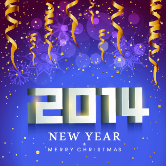 2014 new year holiday vector background