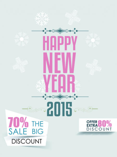 2015 christmas discount big sale poster vectors
