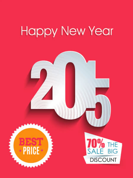 2015 christmas discount big sale poster vectors