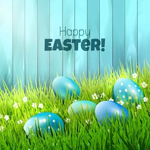 2015 easter with spring background vector