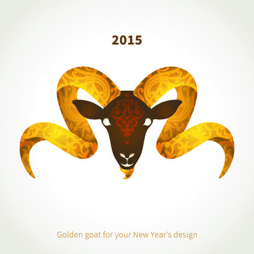 2015 goats holiday background art