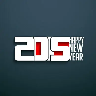 2015 happy new year dark background vector