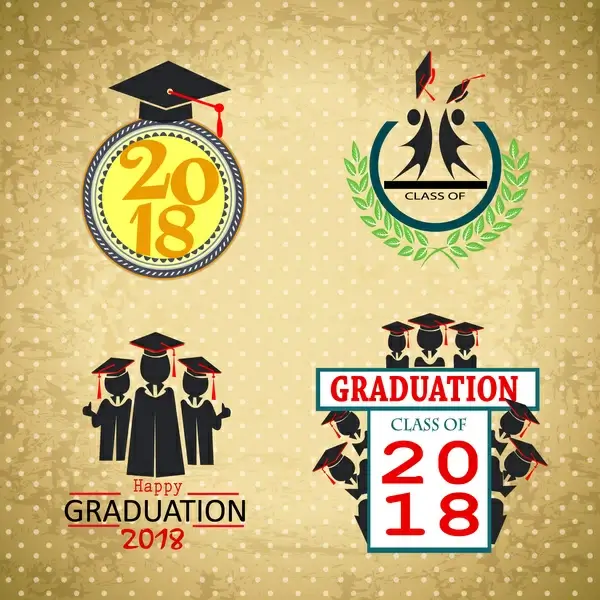 2018 graduation templates design with classical style