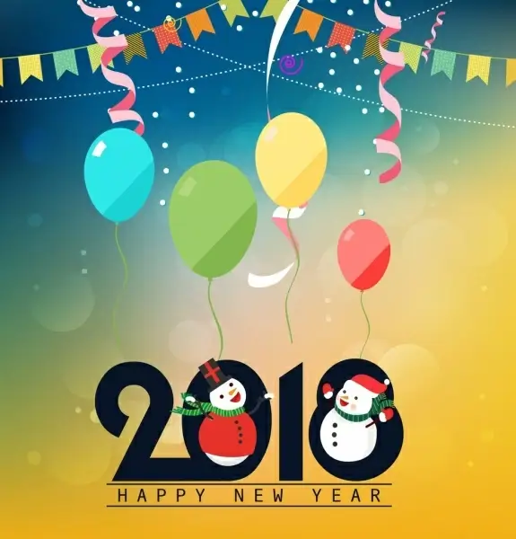 2018 new year backdrop snowmen balloon ribbon decoration