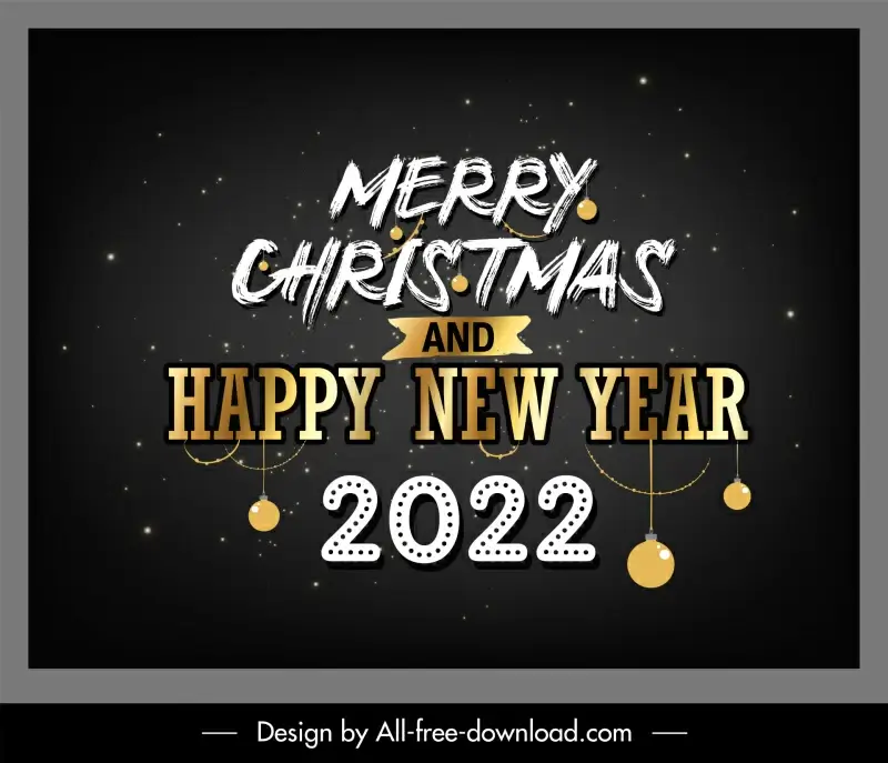 2022 happy new year merry christmas shiny universe background
