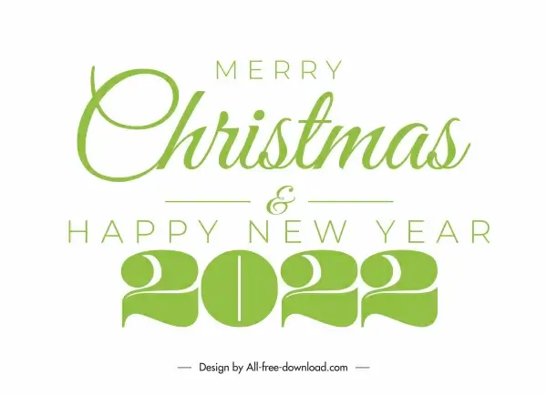 2022 happy new year and merry christmas decor