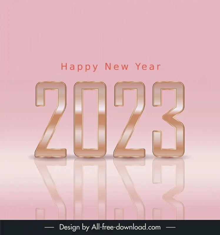2023 new year calendar template elegant luxury shiny texts words decor