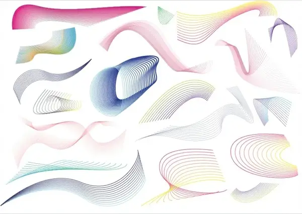 20 Vector Lines Swirls and Patterns