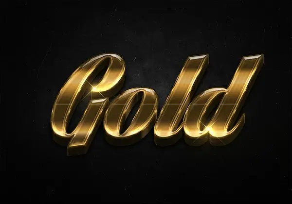 30 3d shiny gold text effects preview