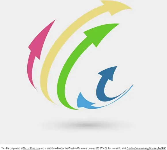 3d arrows logo concept