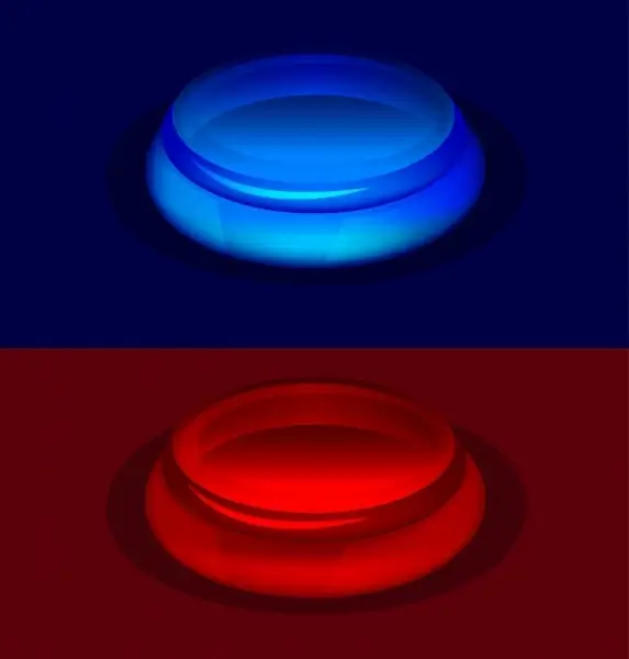 3d button templates dark red blue light effect