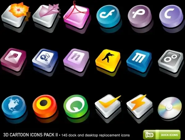 3D Cartoon Icons Pack II icons pack