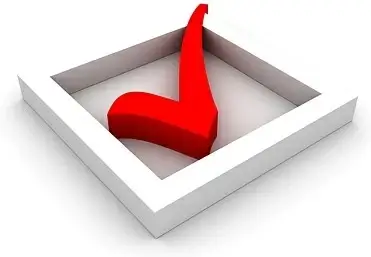 3d check mark selection box picture