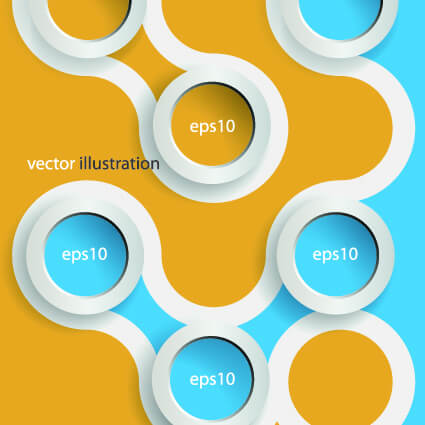 3d circle vector background