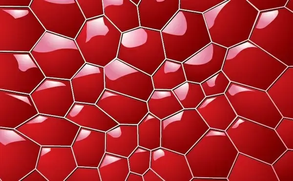shiny red geometric background 3d honeycomb icons