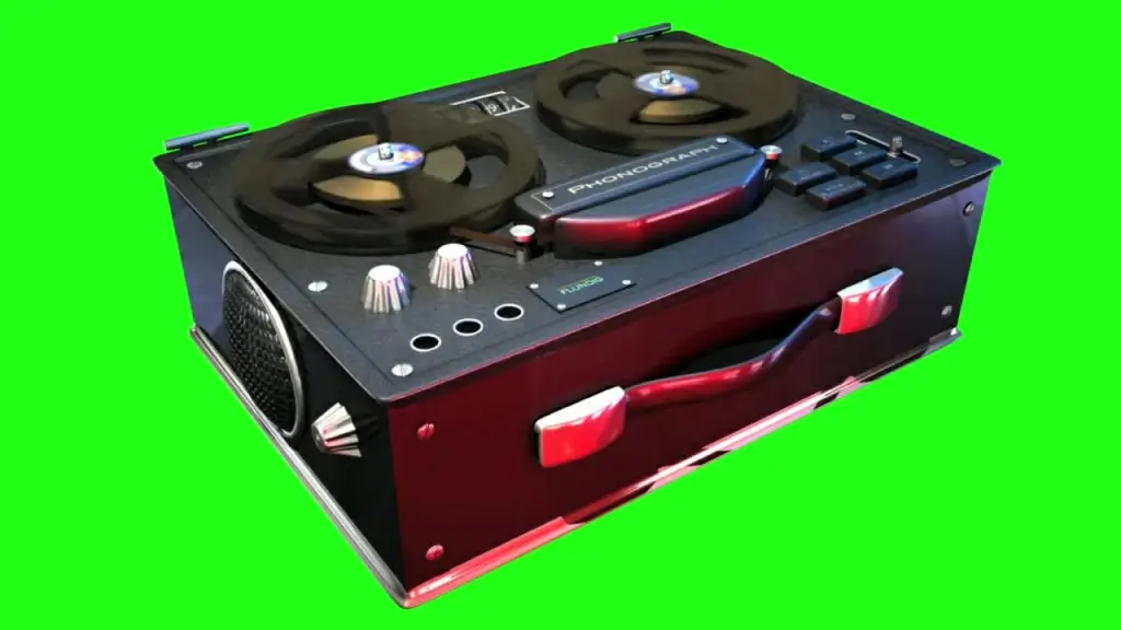 3d illustration of vintage tape audio player