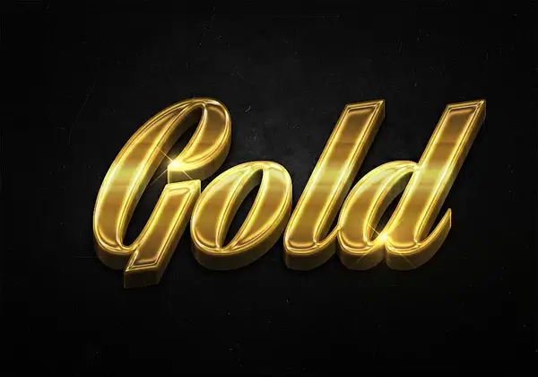 44 3d shiny gold text effects preview 