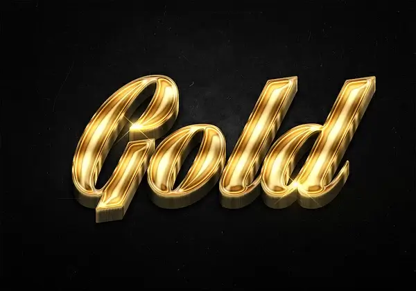 4 3d shiny gold text effects preview 
