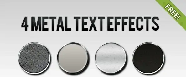4 Free Metal Text Effect Styles