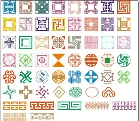 50 kinds of classical pattern vector
