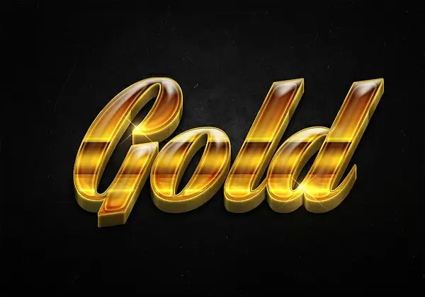 56 3d shiny gold text effects preview 