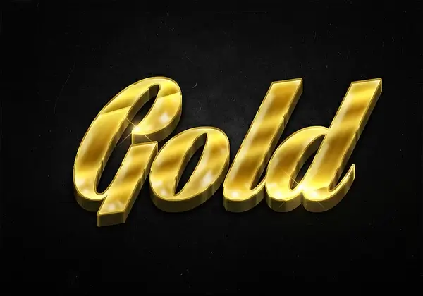 58 3d shiny gold text effects preview
