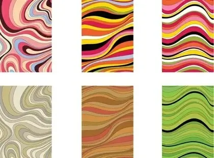 abstract colorful background sets curves decoration