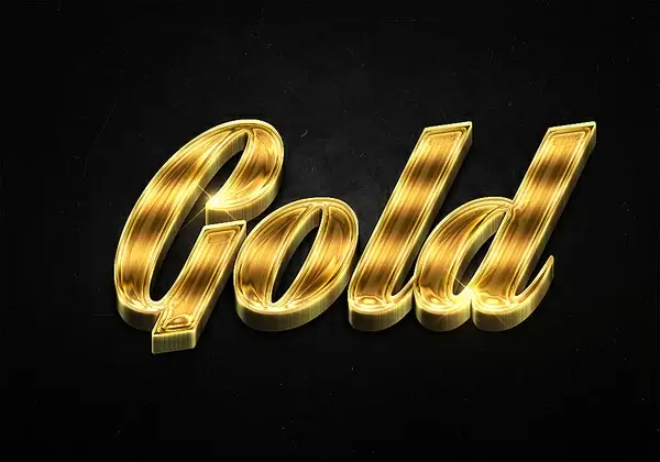 71 3d shiny gold text effects preview