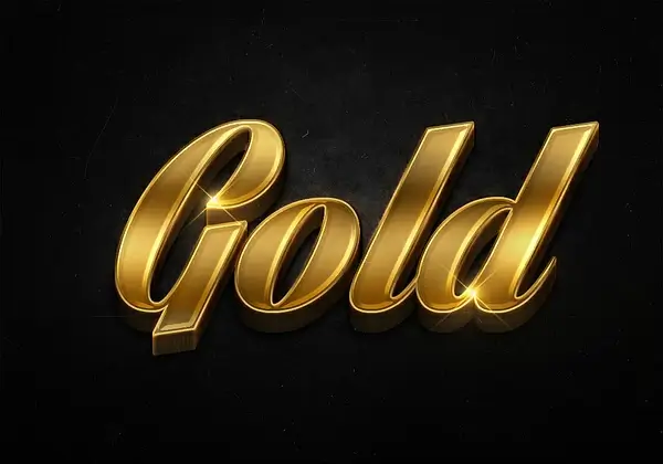72 3d shiny gold text effects preview 