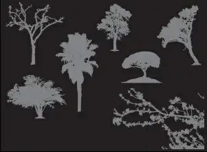 
								7 Tree Silhouettes							