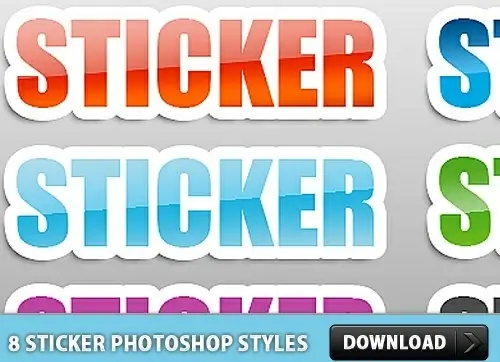 8 Free Sticker Photoshop Styles