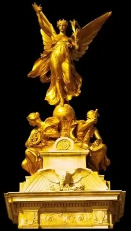 a gorgeous western gold sculpture