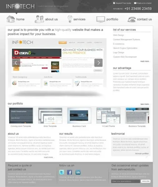 a new foreign web psd