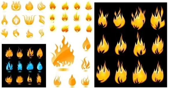a wide range of flame vector