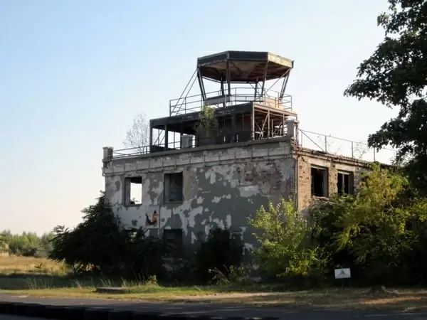 abandoned flight control tower