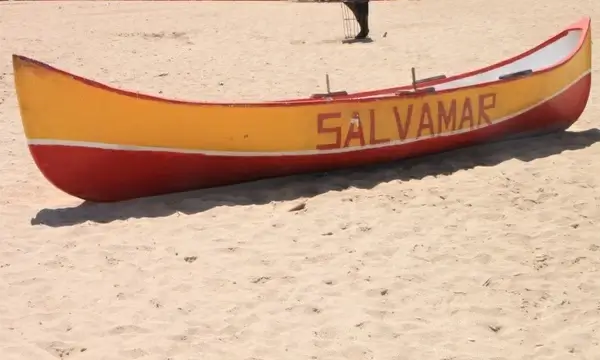 abandoned lifeguard boat