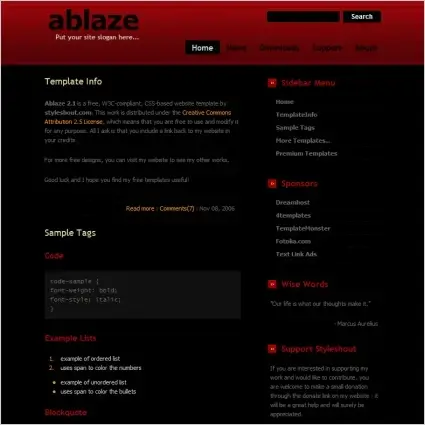 Ablaze 2.1 Template 