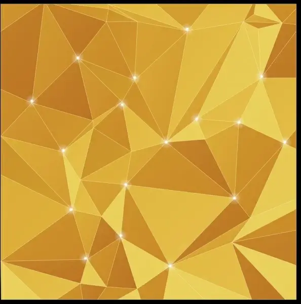abstract background 3d sparkling yellow polygonal design