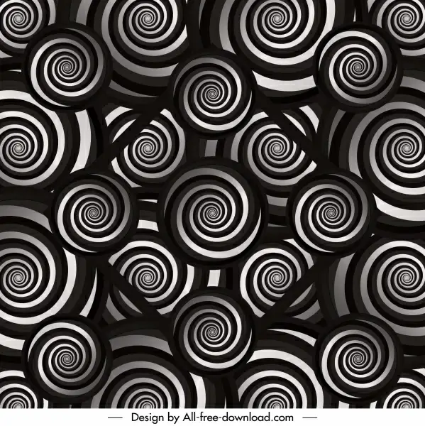 abstract background black white delusion twisted shapes decor