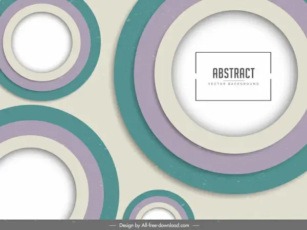 abstract background flat colorful circles decor