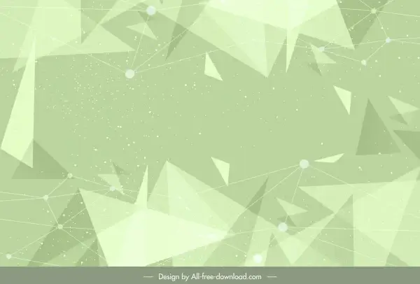 abstract background green dynamic triangles 3d