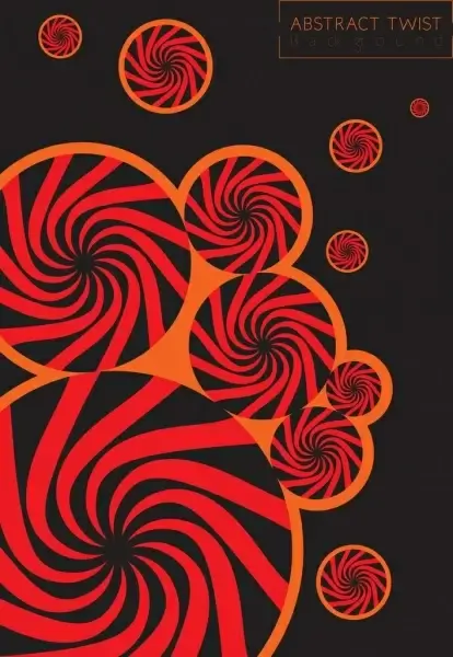abstract background red twist circles decoration