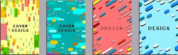 abstract background sets colorful geometric decor
